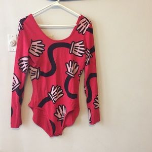 Mickey Mouse hands long sleeve leotard