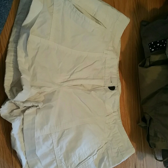 White cargo shorts