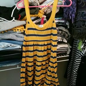 Vs pink navy and stripe dress