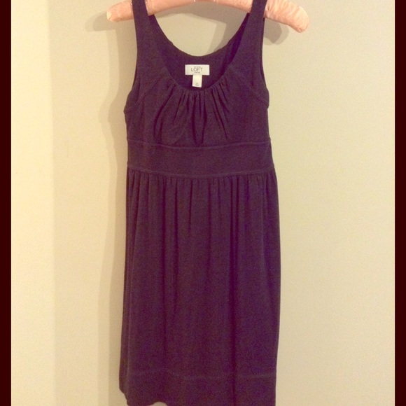 LOFT Dark Grey Sleeveless Dress - Size 2P