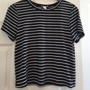 slightly cropped stopped tee