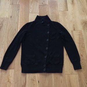 GAP ASYMMETRICAL BUTTON FRONT COTTON SWEATER