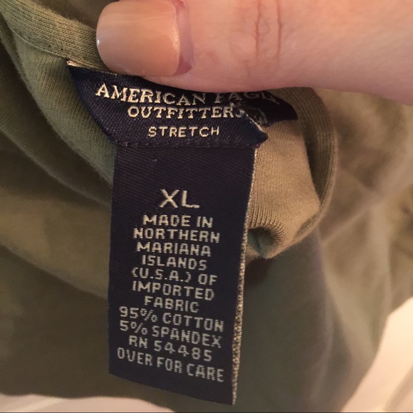 American Eagle Outfitters olive green halter top - Picture 2 of 3