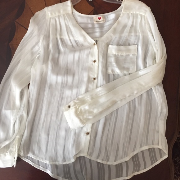 See through button down shirt