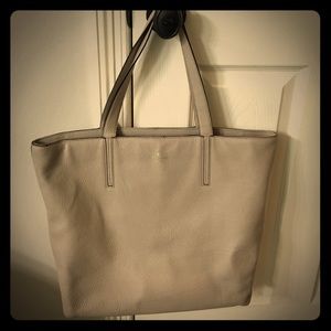 Large Kate Spade leather bag - taupe