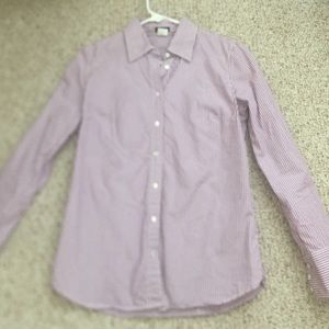 Purple and white button down