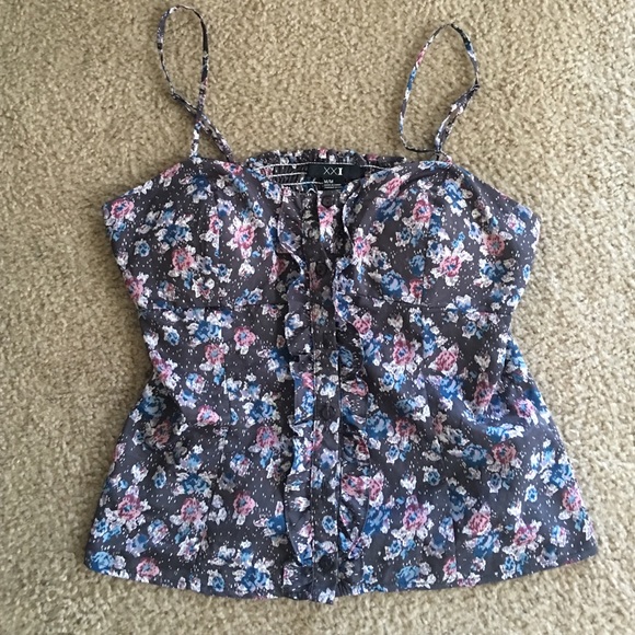 Floral Button-Up Tank Top