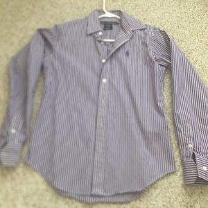 Purple and white Ralph Lauren button down