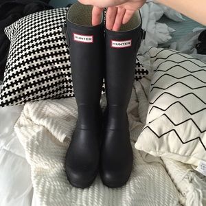 Tall matte hunter boots