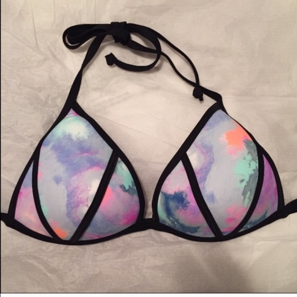 Victoria's Secret marble pastel push-up swim top