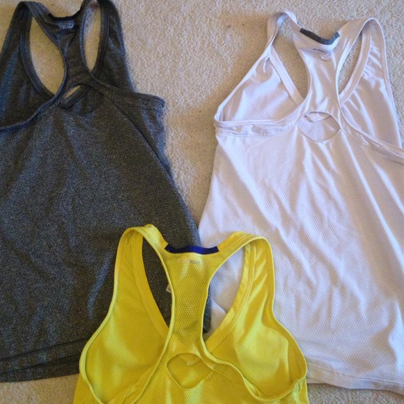 ‼️‼White&Yellow Bundled Adidas techfit tanks!‼️‼️ - Picture 2 of 4