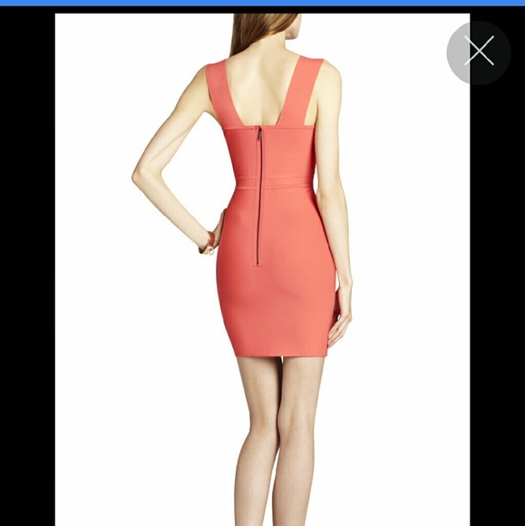 SOLD🎉LIKE NEW BCBG BANDAGE CORAL DRESS - Picture 3 of 4