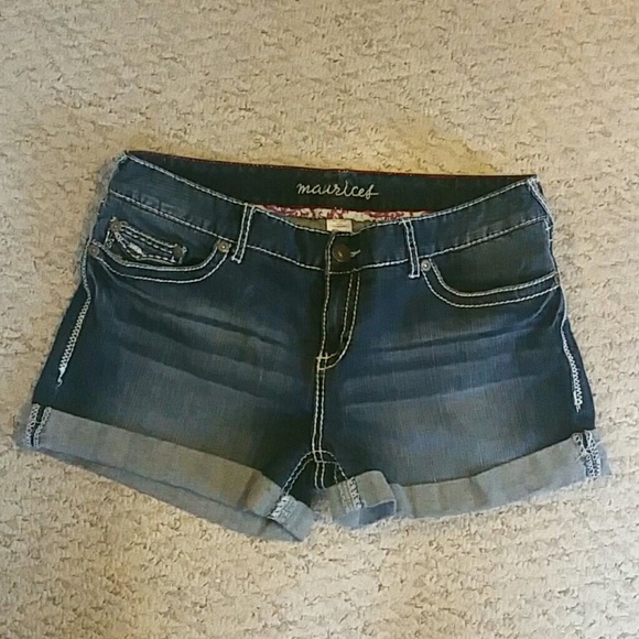Dark wash jean shorts