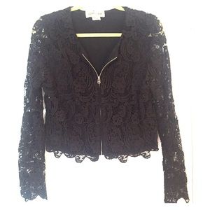 Anthropologie Black Lace Jacket
