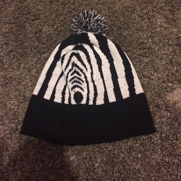 Zebra printed Pom Pom hat