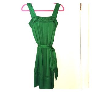 {Banana Republic}  Beautiful emerald silk dress