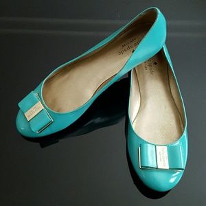 Teal Kate Spade Ballet flats
