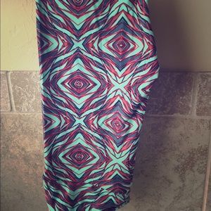 NWT Lularoe leggings, TC mint/grey/red
