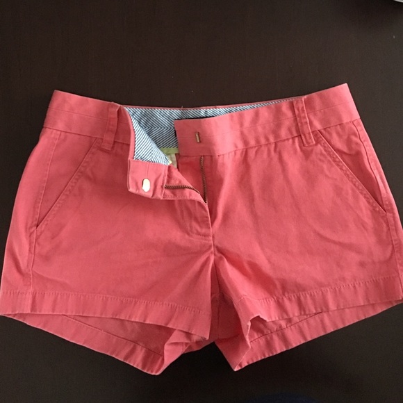 Pink J. Crew Chino Shorts Size 4