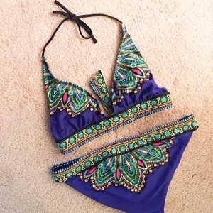 Boho Bikini, Med Top + Lg Bottom
