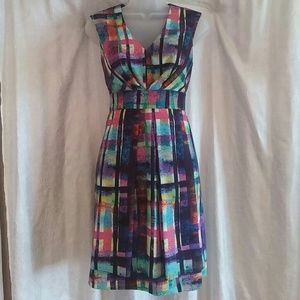 Dona Morgan Pintucted Summer Plaid Dress 2