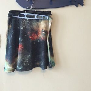 Galaxy print skirt