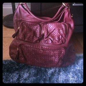 Elliott lucca maroon leather shoulder bag