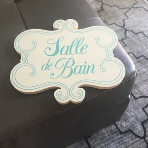 French Shabby Chic Bathroom Sign