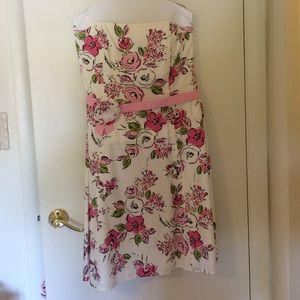 Strapless flower dress