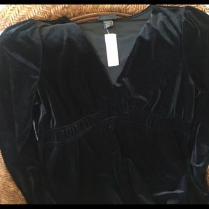 Plus size black velvet dress,