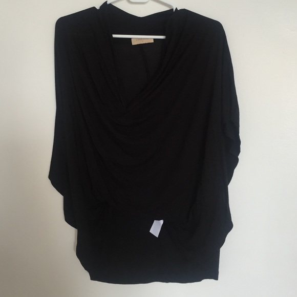 Anthropologie Language Black Loose Top