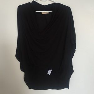 Anthropologie Language Black Loose Top