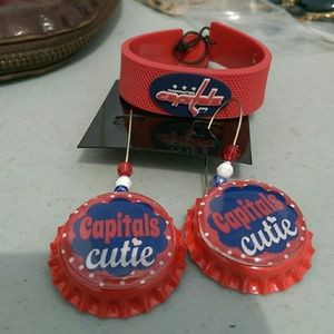 Washington Capitals bracelet and earrings