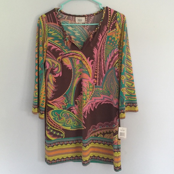 ECI New York. Never worn paisley tunic