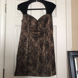 NWOT Lace and velvet strap dress