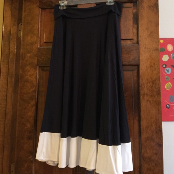 Ann Taylor Midi Skirt fold over waist