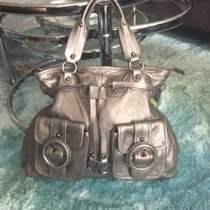 Elliott lucca hand held handbag silver