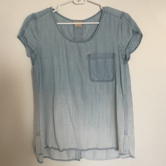 Anthropologie Holding Horses Denim Swing Top