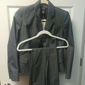 Grey Pin Striped Suit