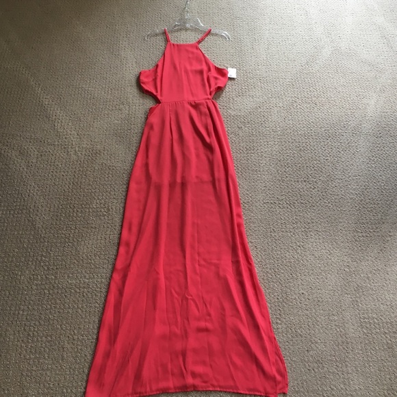 Day to evening maxi cut out dress