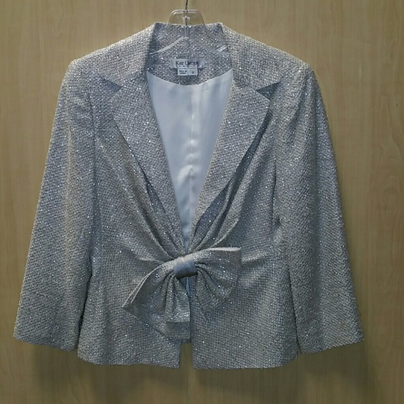 Metallic Tweed KAY UNGER Blazer size 8 - Picture 1 of 3