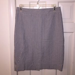 Seersucker J.Crew Pencil Skirt