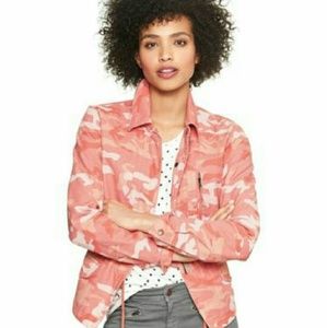 GAP pink camo utility jacket