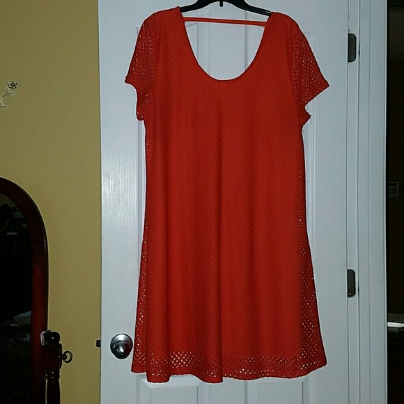 Tangerine Netted Dress