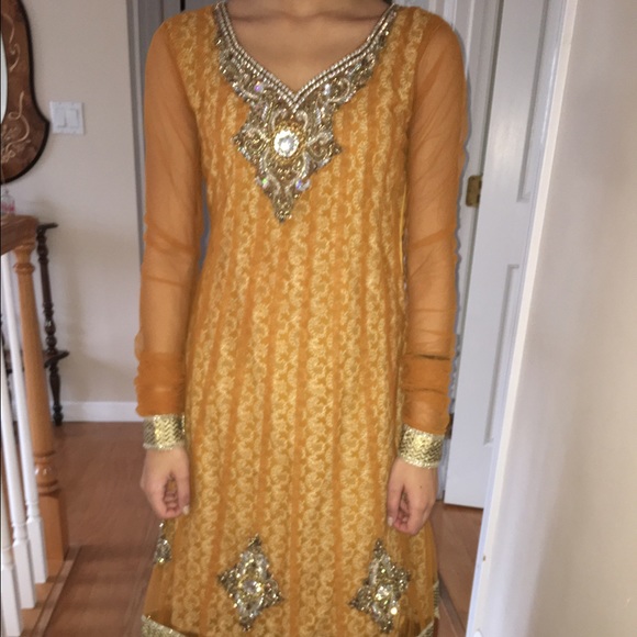 Orange designer Anarkhali