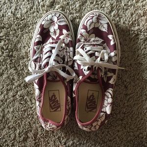 Maroon Hawaiian Vans