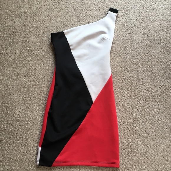 Block color party dress