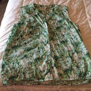 Green floral top - Gap