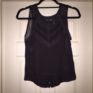 charcoal grey free people boho sleeveless crop top