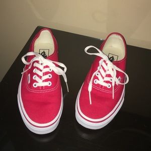 Red VANS men's size US 5 (women's 6.5)